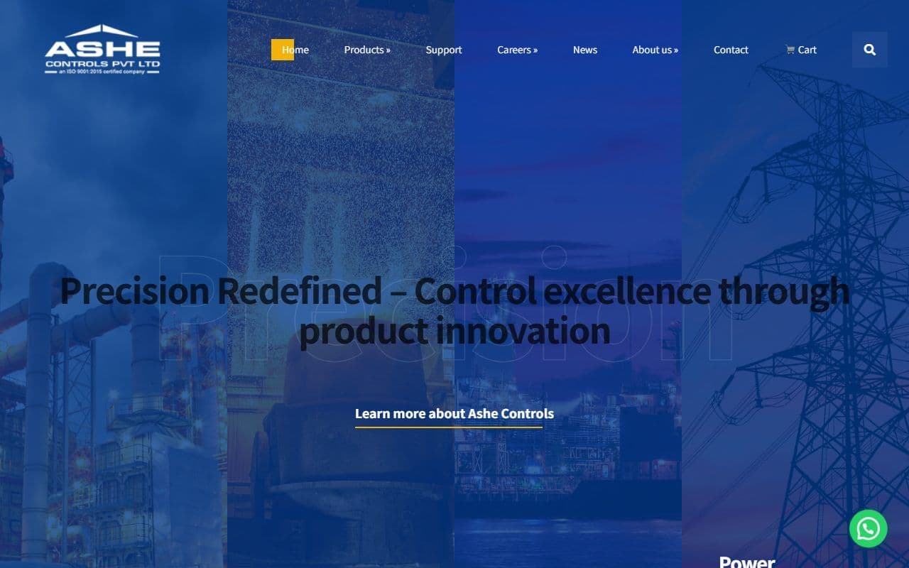 Ashe Controls – Robotic Automation & Control Panel Website